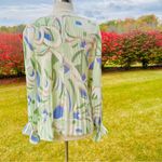 Nine West Mint Green Flutter Sleeve Pastel Pleated Plus Size Blouse Photo 8