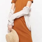 J.Crew Midi T Shirt Dress in Brown Size Extra Small Photo 0