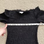 H&M Smocked Black Off-Shoulder Top Blouse Stretch Size Small Stretch Like New Photo 3