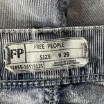 Free People  SZ 29 Cropped Corduroy Pants Mid-Rise Zip-Fly Pockets Gray Washed Photo 6