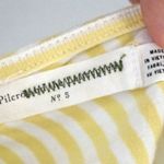 ANTHROPOLOGIE Pilcro & The Letterpress Yellow Striped Sleeveless Top Butter NWOT Size XS Photo 3