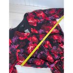 Jason Wu NWOT Red Floral Midi Dress Shirred Skirt Whimsygoth Dark Fairy XL Photo 3