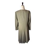 Talbots  Dress Women 10 Tan‎ Long Sleeve Pleated Skirt Knee Length Career Preppy Photo 1