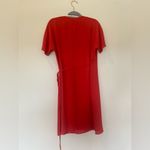 Babaton  Aritizia Elegant Red Wrap Dress Photo 3