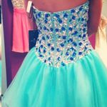 Alyce Paris Sequin Blue Prom Dress Photo 1