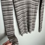 KIER + J Brown Striped Cashmere Crew Neck Sweater Size Small Photo 3