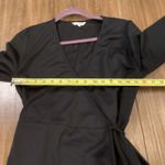 Emerson Fry Ballet wrap midi knee length long sleeve fall Dress Black Ponte M Size M Photo 7
