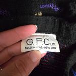 Vintage 80s 90s Sweater G.F.C LTD M Colorful Swirls Black Knit Emo Funky Goth Size M Photo 5