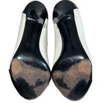 Gucci Colorblock White Suede Black Patent Peep Toe Stiletto Pumps Sz 9B Photo 9