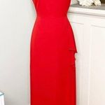 EXPRESS Red Formal Gown Maxi Dress with High Slit Size 4 Small Nwt Photo 3