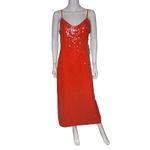 1. State  Women's Sequin Sleeveless Midi Slip Dress Summer Fig Sz 10 Photo 1