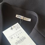 ZARA NWT Bloggers Fave Waistcoat Vest Black Medium Oversized Heavyweight Photo 7