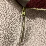 Old Navy  Sherpa 1/4 Zip Up Women’s Size Medium Cozy Sweater Pink/Wine Color Photo 2