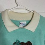 Hanes Mint Green Sweatshirt with Bear Appliqué large Photo 3