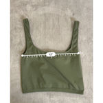 Free People Women's  Green Seamless Square Neck Crop Tank Top M Photo 2