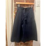 COS  Wide Leg Navy Belted Culottes Cropped Pants Size 2 Photo 6