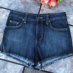 NWT LF Carmar High Waist Fringe Hem Jean Shorts Sz 25 Blue Photo 0