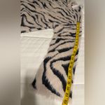 Philosophy  Women's Zebra Print Sweater Light Pink Black Fuzzy Nov Fashion Photo 6