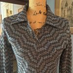 EXPRESS Tricot Vintage 90’s Dark Blue Multicolored Chevron Knit Dress Photo 2