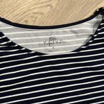 Como vintage  Blue & White Striped The Perfect Plush Tee Medium Long Sleeve Shirt Photo 1