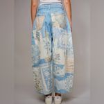 Boutique patchwork Illusions Printed barrel Jeans Size large nwt! Blue Photo 3