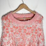 Free People Phoebe Strawberry Cream plush eyelash pullover sweater size S Photo 4