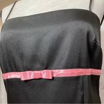 A Byer Y2K Vtg Black Silky Cocktail Dress with Pink Ribbon size M Photo 1