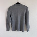 Banana Republic  Womens Italian Merino Textured Yarn Crewneck Grey Sweater Photo 5