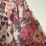 Z&L Europe Tropical Bird Print Mini Skirt Ruffle Hem Boho Size Small Bohemian Photo 4