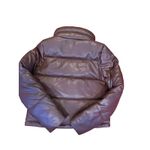 Abercrombie & Fitch NWT Chocolate Brown Faux Leather Mini Puffer Jacket Size XS Photo 2