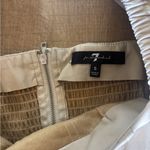 7 For All Mankind  Cream Faux Leather Puff sleeve dress Photo 2