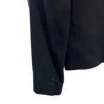 Liz Claiborne  Collection 100% wool cropped blazer shoulder pads piped design Photo 2