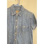 Ann Taylor  Blue Vtg 90s 100% Cotton‎ Denim Short Sleeve Shirt Dress - Size 10 Photo 1