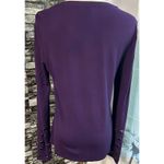 Halston Beautiful Dark Purple Top W/ Metallic Black Grommets Medium Boho Photo 4