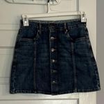 Aerie Indigo Button-Up Mini Skirt Photo 0
