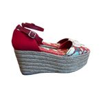 Tory Burch  Sherri Floral Print Wedge Sandals Wedges Espadrilles Size 8 Women's Photo 6