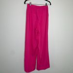 Boutique Hot Pink Linen Pull On Elastic Waist Pants Sz Small Photo 4