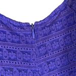 Free People  Blue Lace Short Sleeve Dress Women SZ 4 Photo 8