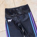 Gold Sheep  Striped Varsity Metallic Leggings Sz XS Photo 1