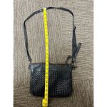 Vintage Viola Castellani Woven Slim Shoulder Bag Purse Black Photo 10