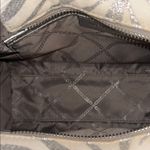 Michael Kors Gigi Metallic Silver and Cream Zebra Jacquard Handbag/Crossbody Photo 9