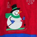 Gloria Vanderbilt Ugly Christmas Sweater Cardigan Medium  snowmen, stocking Color Photo 4
