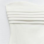 ZARA  midi bodycon dress sleeveless white wedding coctail party Photo 9