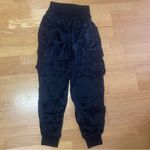 Bobi  Los Angeles Revolve Silky Textured Cargo Preppy Goth Whimsigoth Joggers S Photo 2