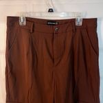 Pretty Little Thing chocolate brown wide leg cargo pants size 14 Photo 4