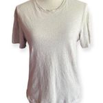 ZARA women’s light tan neutral short sleeve tee shirt size Small Photo 1