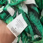 Miken Peplum Hem Sheer Swim Cover Up White Emerald Tropical Size S New Green Photo 7