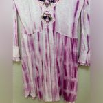 Free People Sun Up Pink Ombré Tie Dye Embroidered Embellished Mini Dress M Photo 4