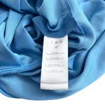 IRO Garm Blue Faux Wrap Draped Pleated Cap Sleeve V-Neck Crepe Mini Dress Size 6 Photo 7