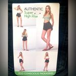 Simple Society  Black Distressed Button Tab‎ Cotton Super High Rise Shorts 5/27 Photo 12